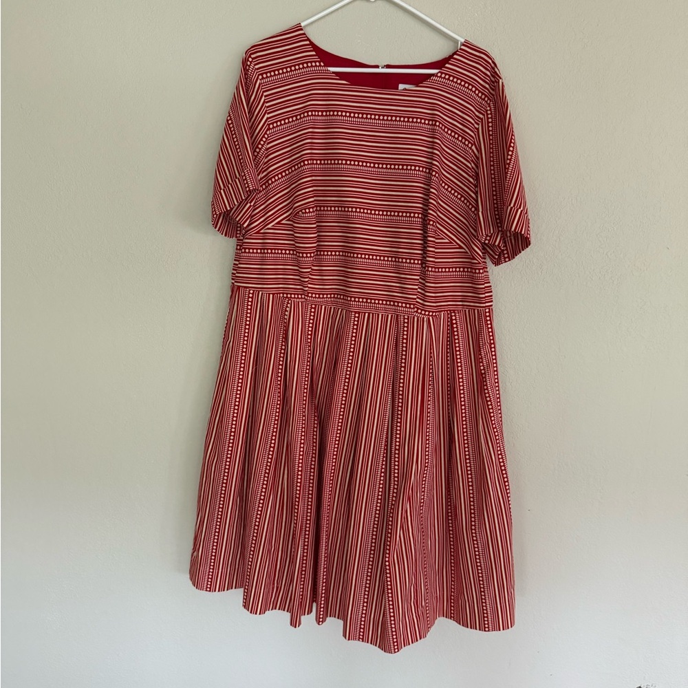 Modcloth Red Striped Dress